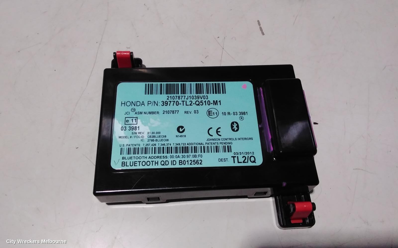 HONDA ACCORD, 8TH GENERATION 02/2008 - 04/2013, ACCORD EURO BLUETOOTH MODULE: 91365