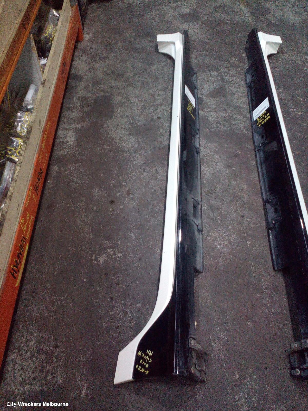 HONDA CIVIC SIDE STEP/SKIRT, 10TH GEN, SKIRT (RH SIDE), RS, 05/2016 - 08/2021