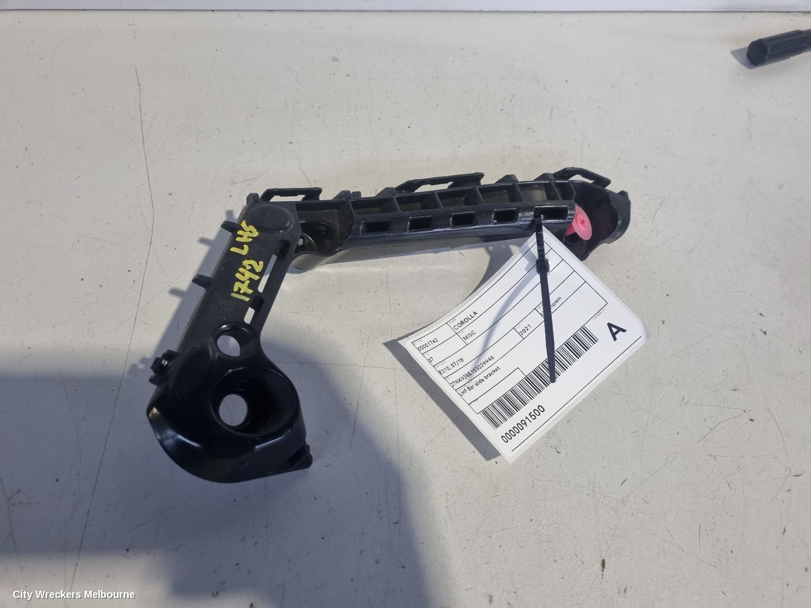 TOYOTA COROLLA, E210, 07/2018 ONWARDS, LHF BAR SLIDE BRACKET: 91500