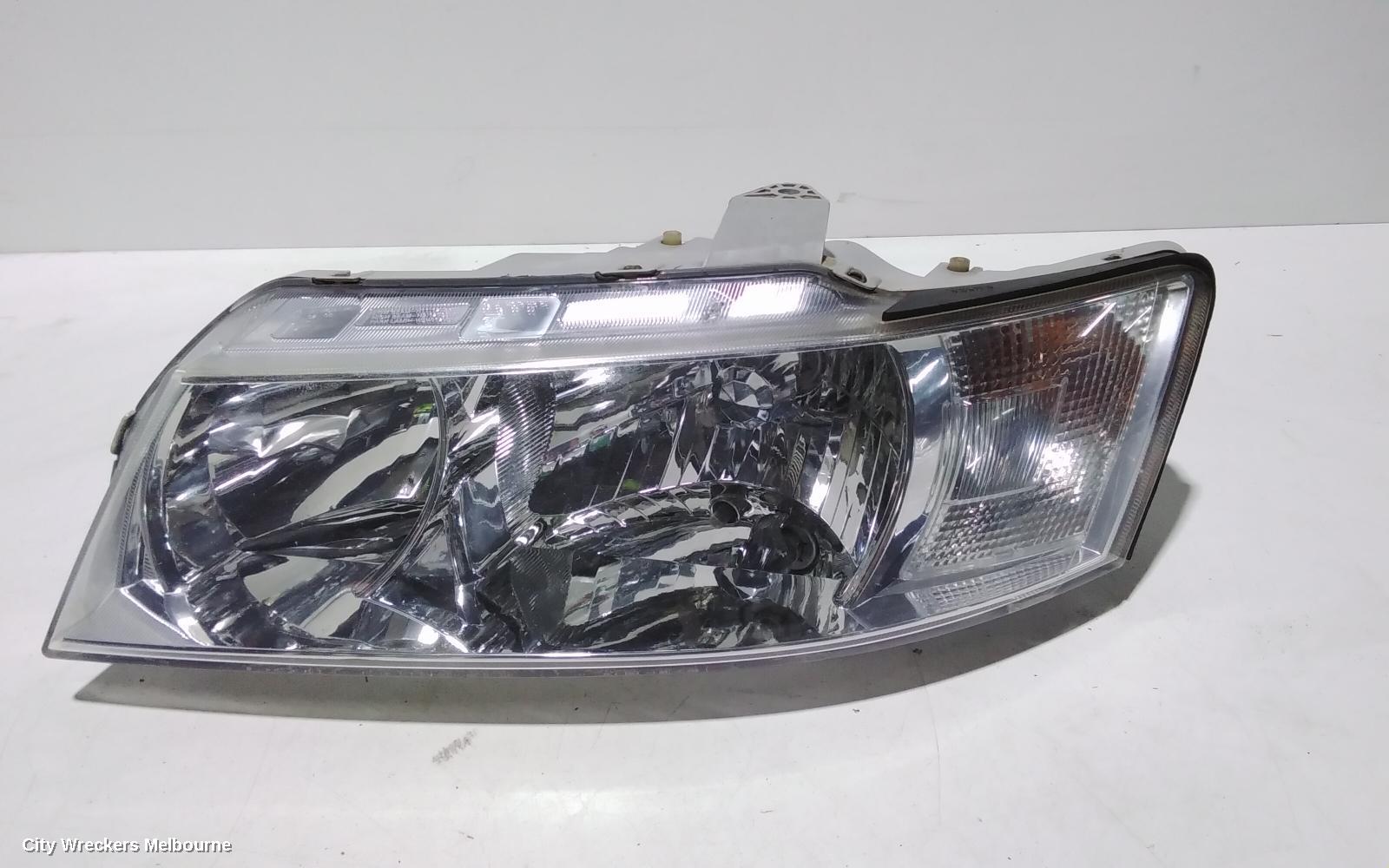 HOLDEN COMMODORE LEFT HEADLAMP, VZ, ADVENTRA SX6/EXECUTIVE/ACCLAIM/EQUIPE, STANDARD TYPE (CHROME), 08/2004 - 09/2007