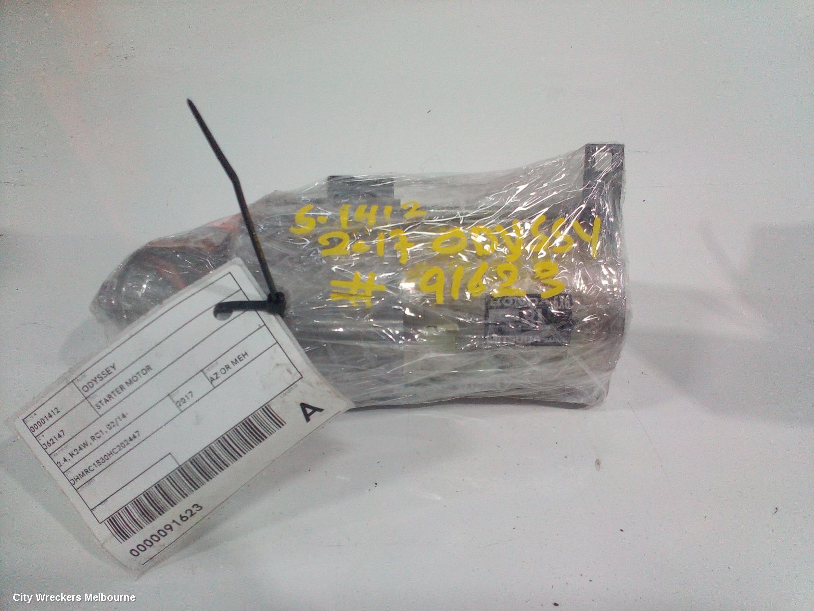 HONDA ODYSSEY STARTER, 2.4, K24W, RC1, 02/2014 ONWARDS