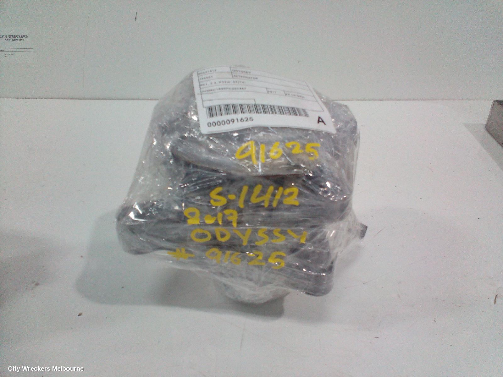HONDA ODYSSEY ALTERNATOR, RC1, 2.4, K24W, 02/2014 ONWARDS