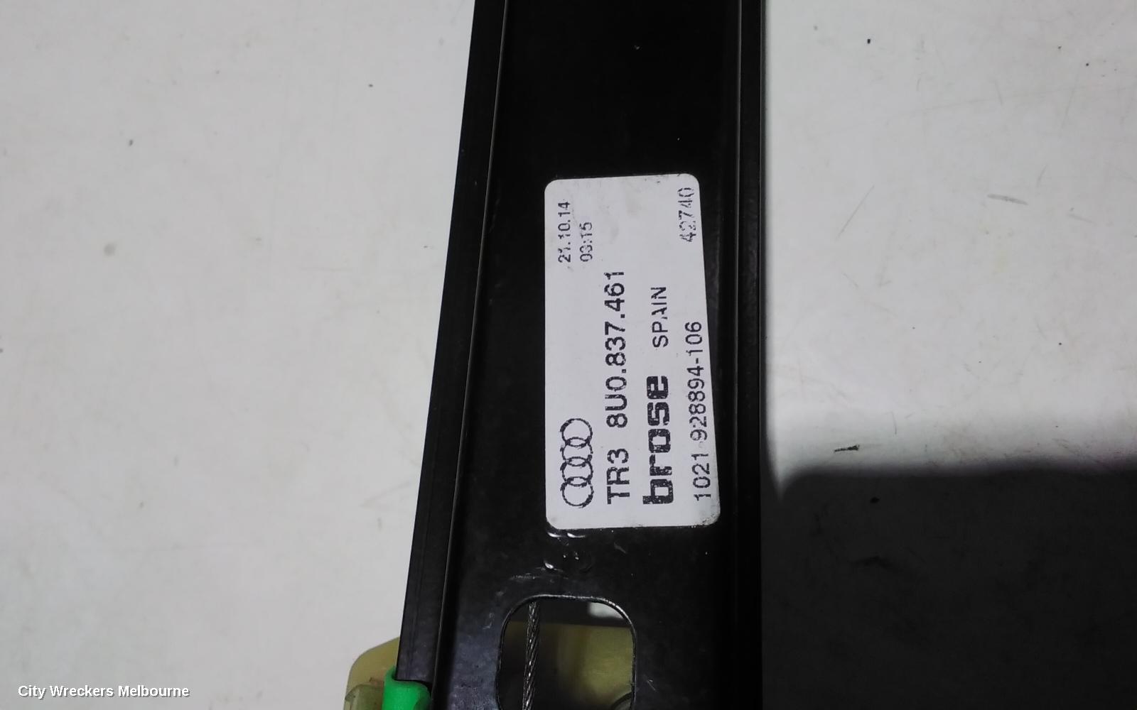 AUDI Q3 LEFT FRONT WINDOW REG/MOTOR, 8U, 03/2012 - 12/2018
