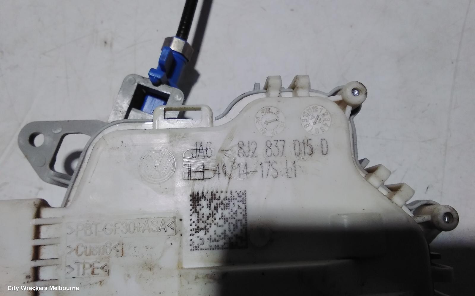 AUDI Q3 DOOR/BOOT/GATE LOCK, LEFT FRONT DOOR LOCK, 8U, P/N 8J2837015F, 11/2014 - 12/2018