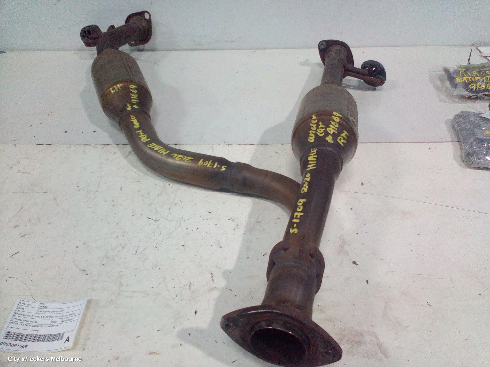 TOYOTA HIACE CATALYTIC CONVERTER, MANIFOLD-CAT TYPE, 3.5, PETROL, RH SIDE, 300 SERIES, 04/2019 - 12/2021