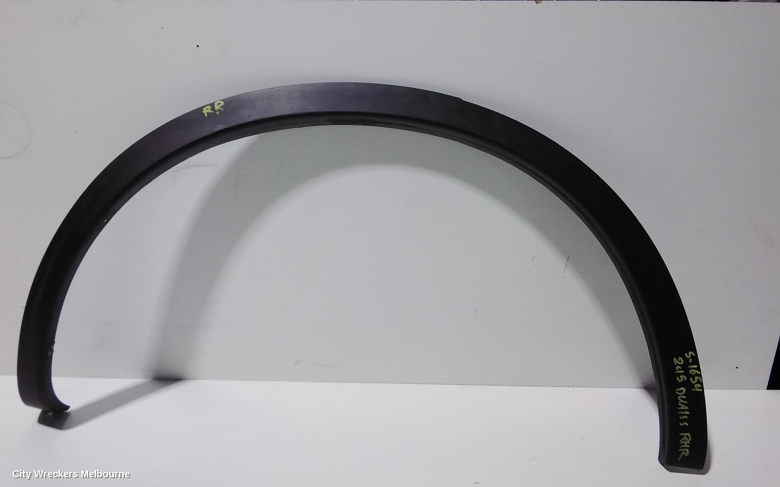 NISSAN DUALIS WHEEL ARCH FLARE, RH REAR, J10, 08/2008 - 05/2014