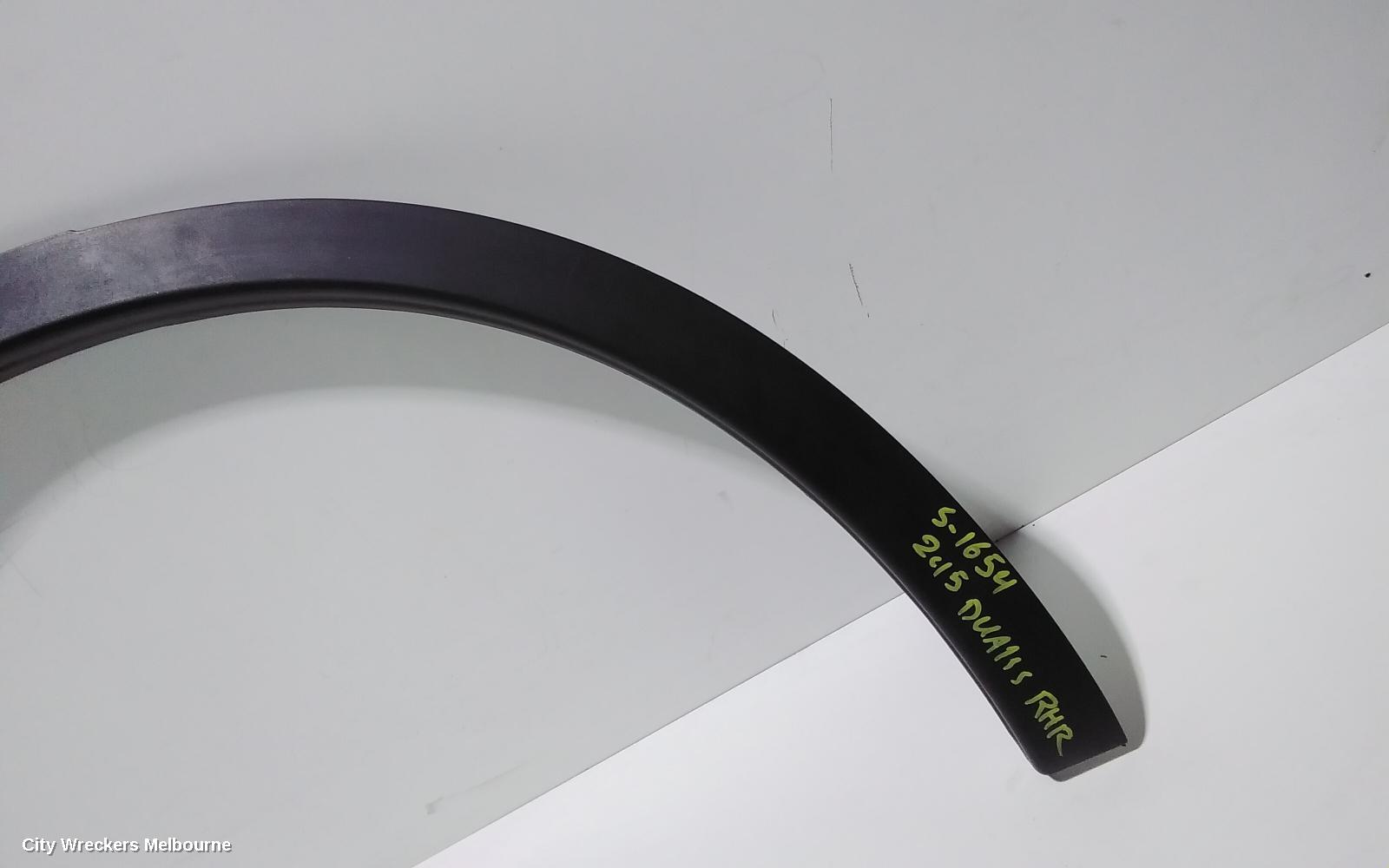 NISSAN DUALIS WHEEL ARCH FLARE, RH REAR, J10, 08/2008 - 05/2014