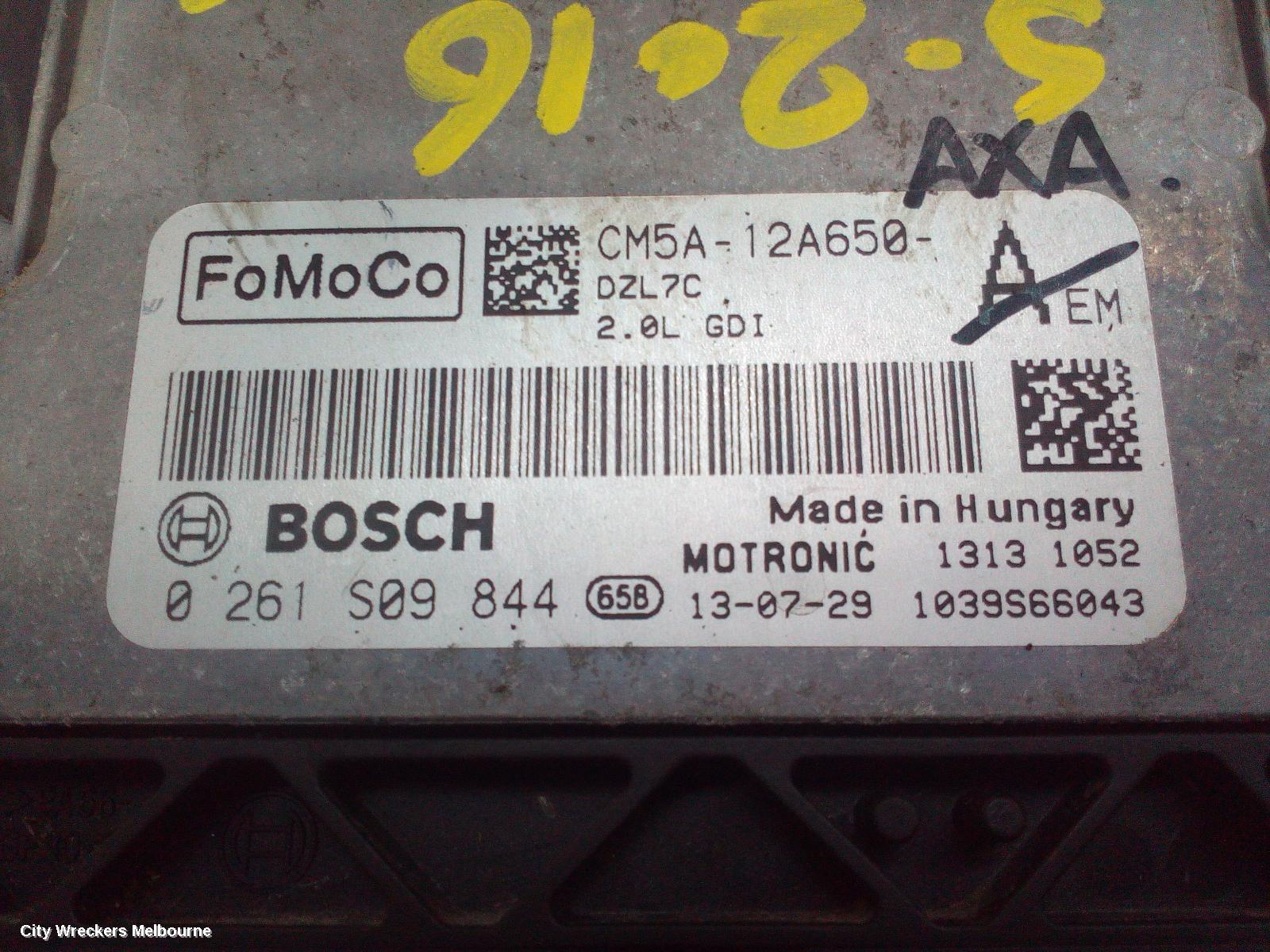 FORD FOCUS ECU, ENGINE ECU, 2.0, PETROL, NON TURBO, ECU ONLY, LW, 05/2011 - 08/2015