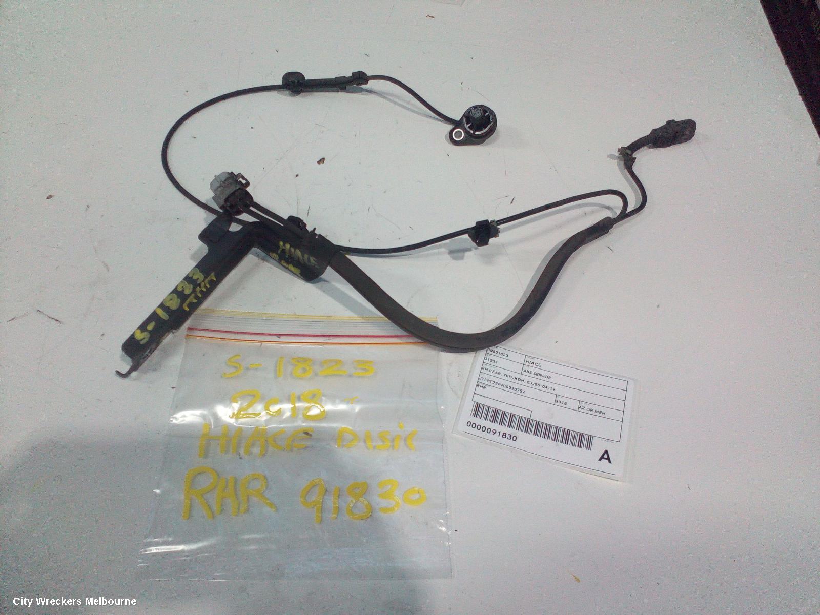 TOYOTA HIACE ABS SENSOR, REAR, PAIR, W/ LOOM TYPE, TRH/KDH, 03/2005 - 04/2019