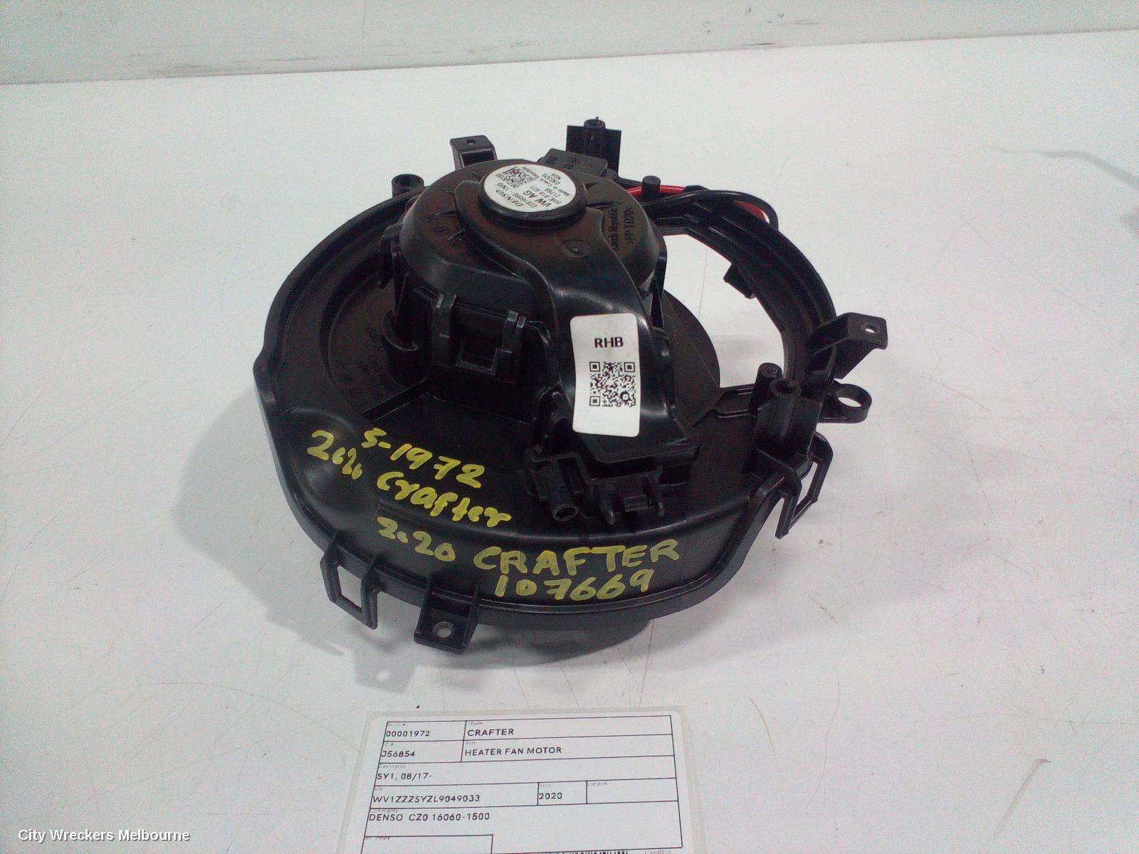 VOLKSWAGEN CRAFTER HEATER FAN MOTOR, SY1, 08/2017 ONWARDS