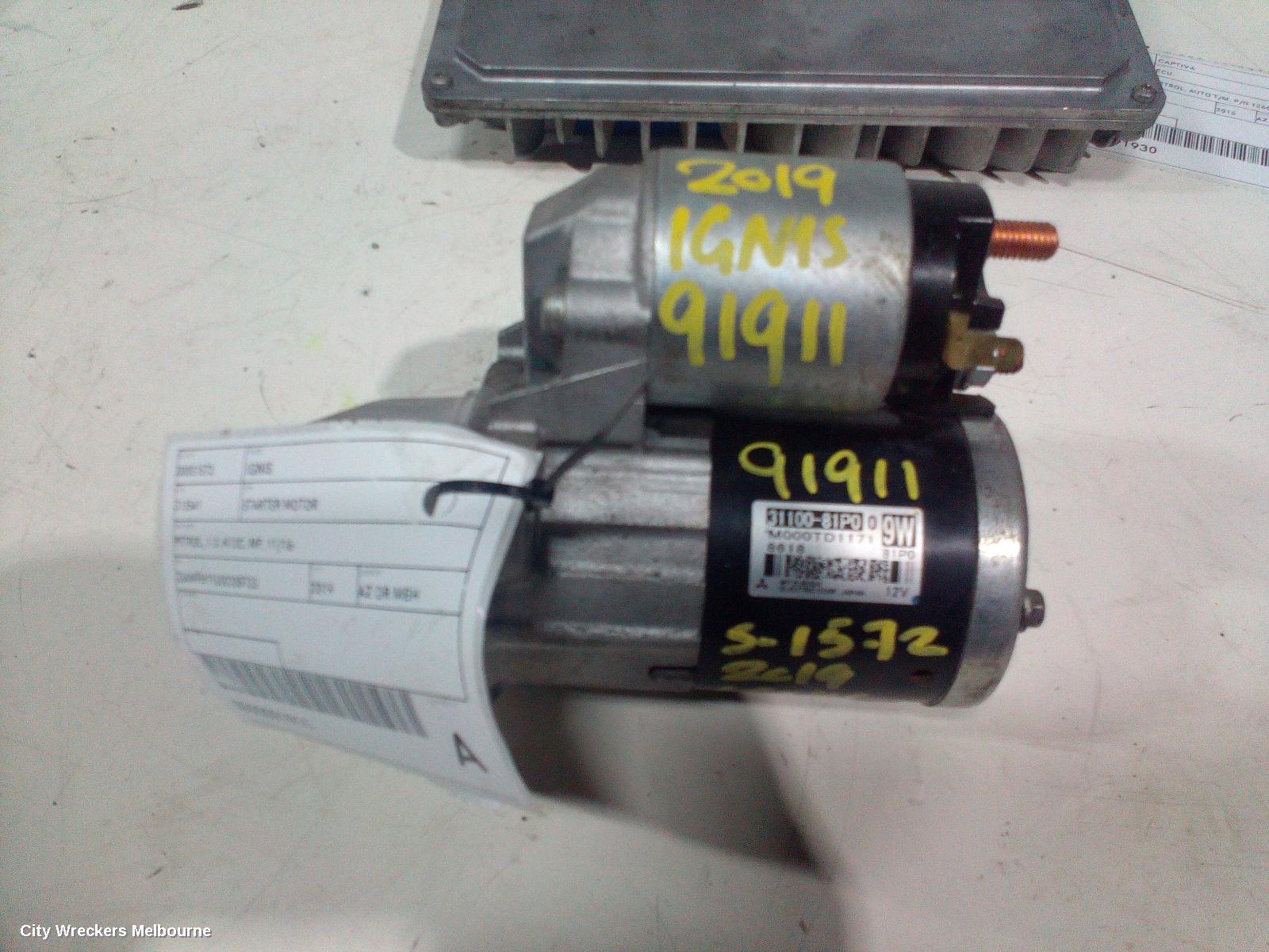 SUZUKI IGNIS STARTER, PETROL, 1.2, K12C, MF, 11/2016 ONWARDS