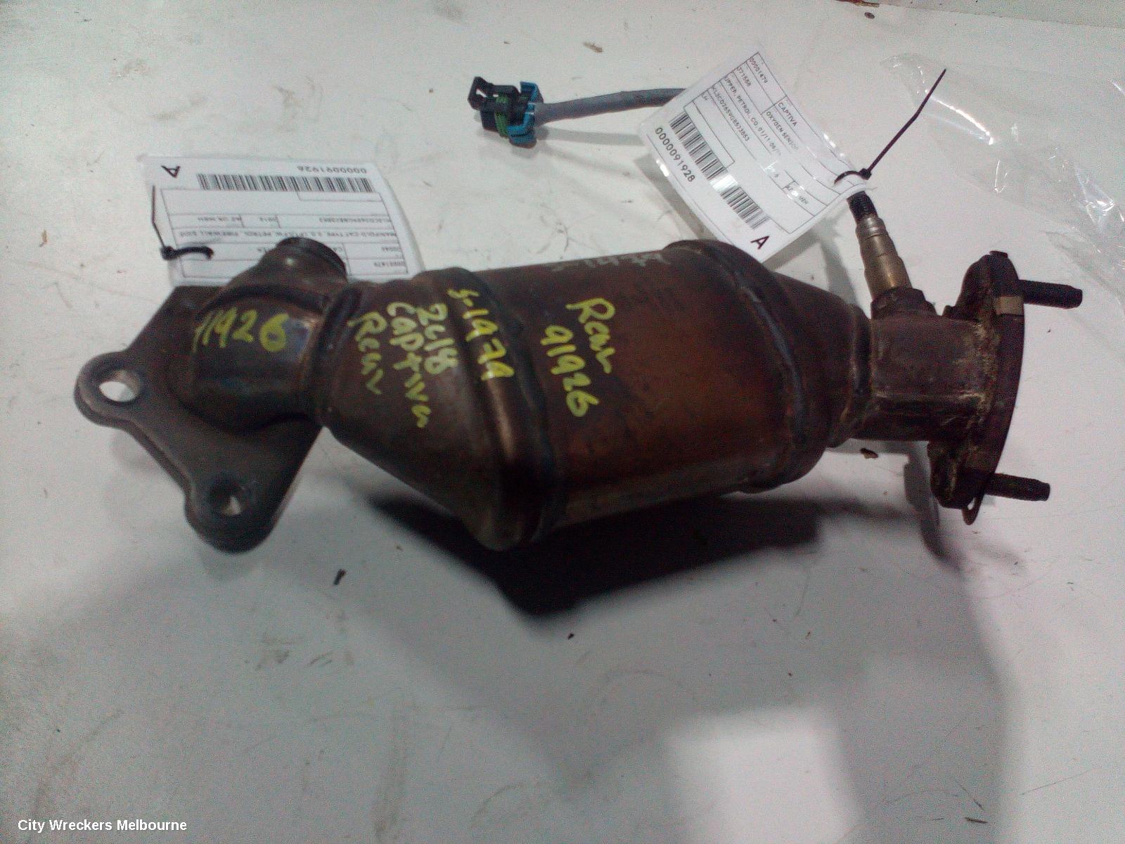 HOLDEN CAPTIVA CATALYTIC CONVERTER, MANIFOLD-CAT TYPE, 3.0, LF1/LFW, PETROL, FIREWALL SIDE (RH SIDE), CG, 01/2011 - 06/2018