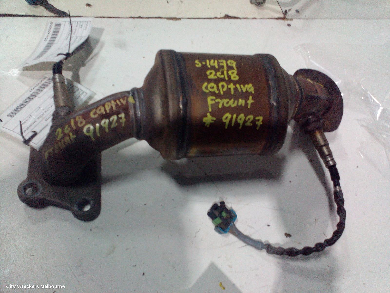 HOLDEN CAPTIVA CATALYTIC CONVERTER, MANIFOLD-CAT TYPE, 3.0, LF1/LFW, PETROL, RADIATOR SIDE (LH SIDE), CG, 01/2011 - 06/2018