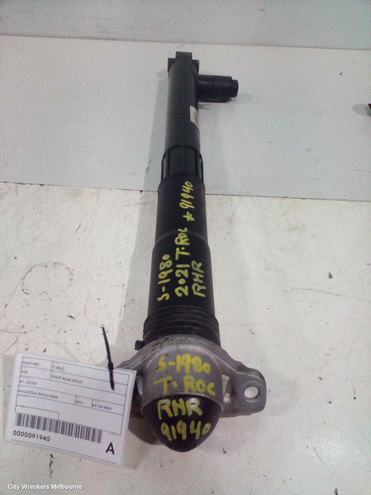 VOLKSWAGEN T-ROC RIGHT REAR STRUT, A1, 03/2020 - 12/2025