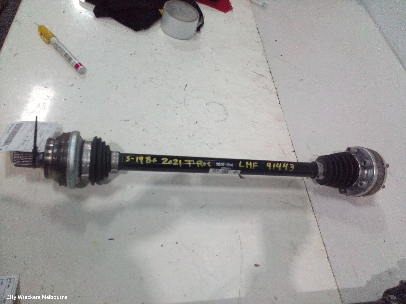 VOLKSWAGEN T-ROC LEFT DRIVESHAFT, REAR, AUTO T/M, 4WD, 03/2020 ONWARDS