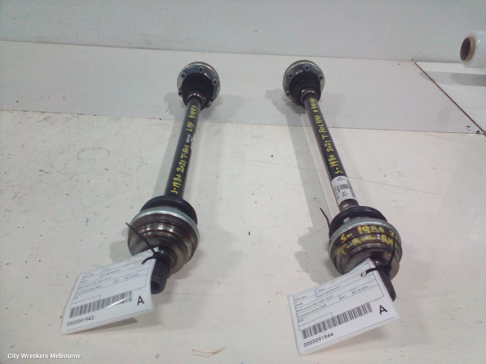 VOLKSWAGEN T-ROC LEFT DRIVESHAFT, REAR, AUTO T/M, 4WD, 03/2020 ONWARDS