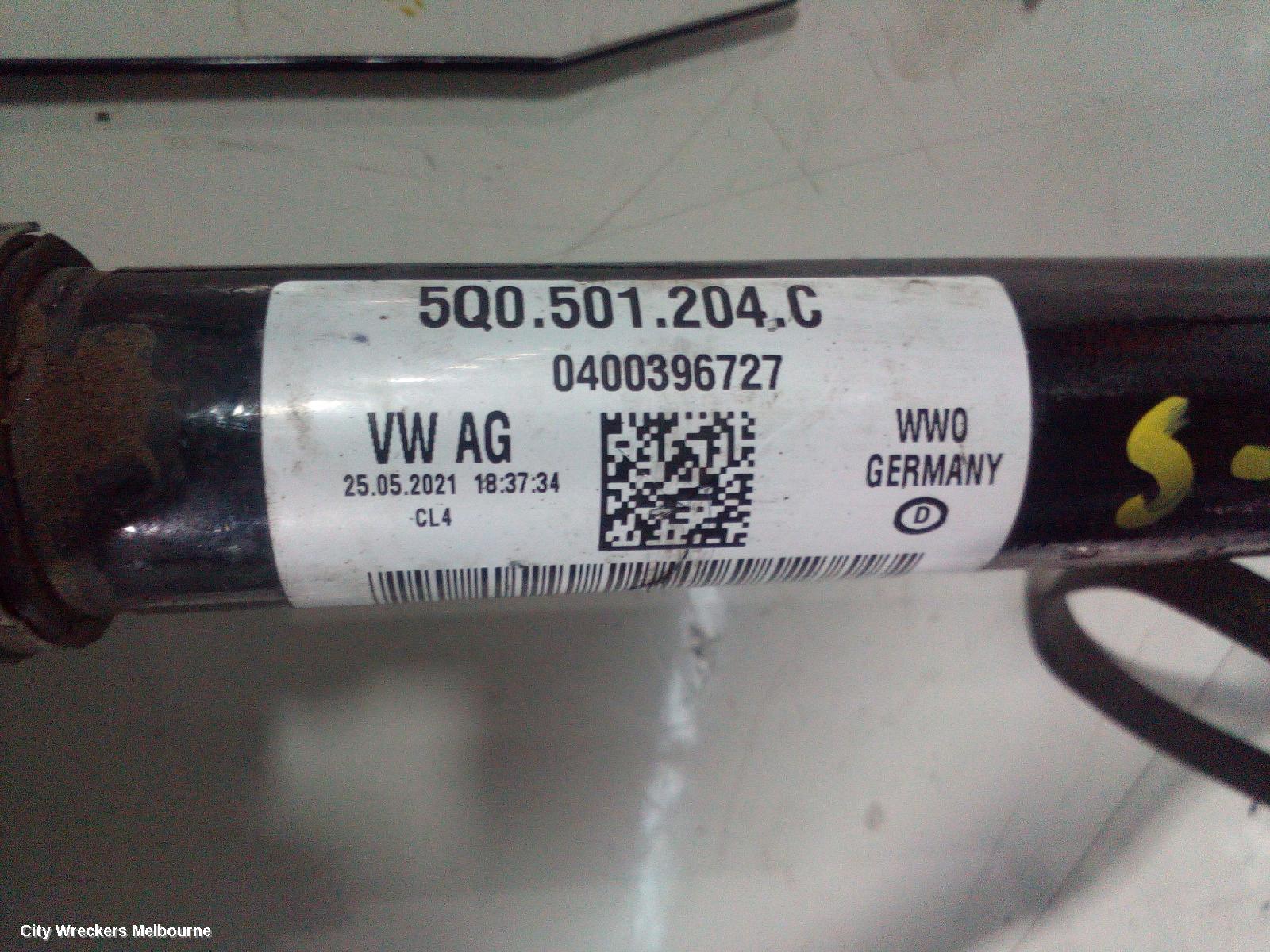 VOLKSWAGEN T-ROC RIGHT DRIVESHAFT, REAR, AUTO T/M, 4WD, 03/2020 ONWARDS