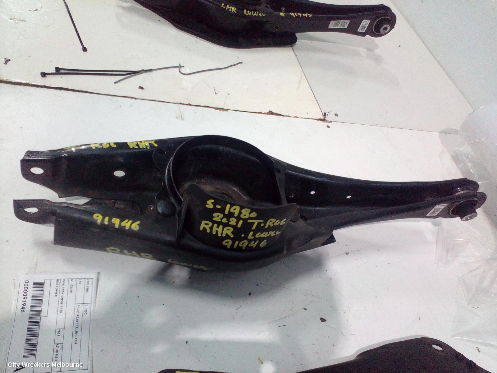 VOLKSWAGEN T-ROC RIGHT REAR TRAILING ARM, A1, LOWER CONTROL ARM, 03/2020 ONWARDS