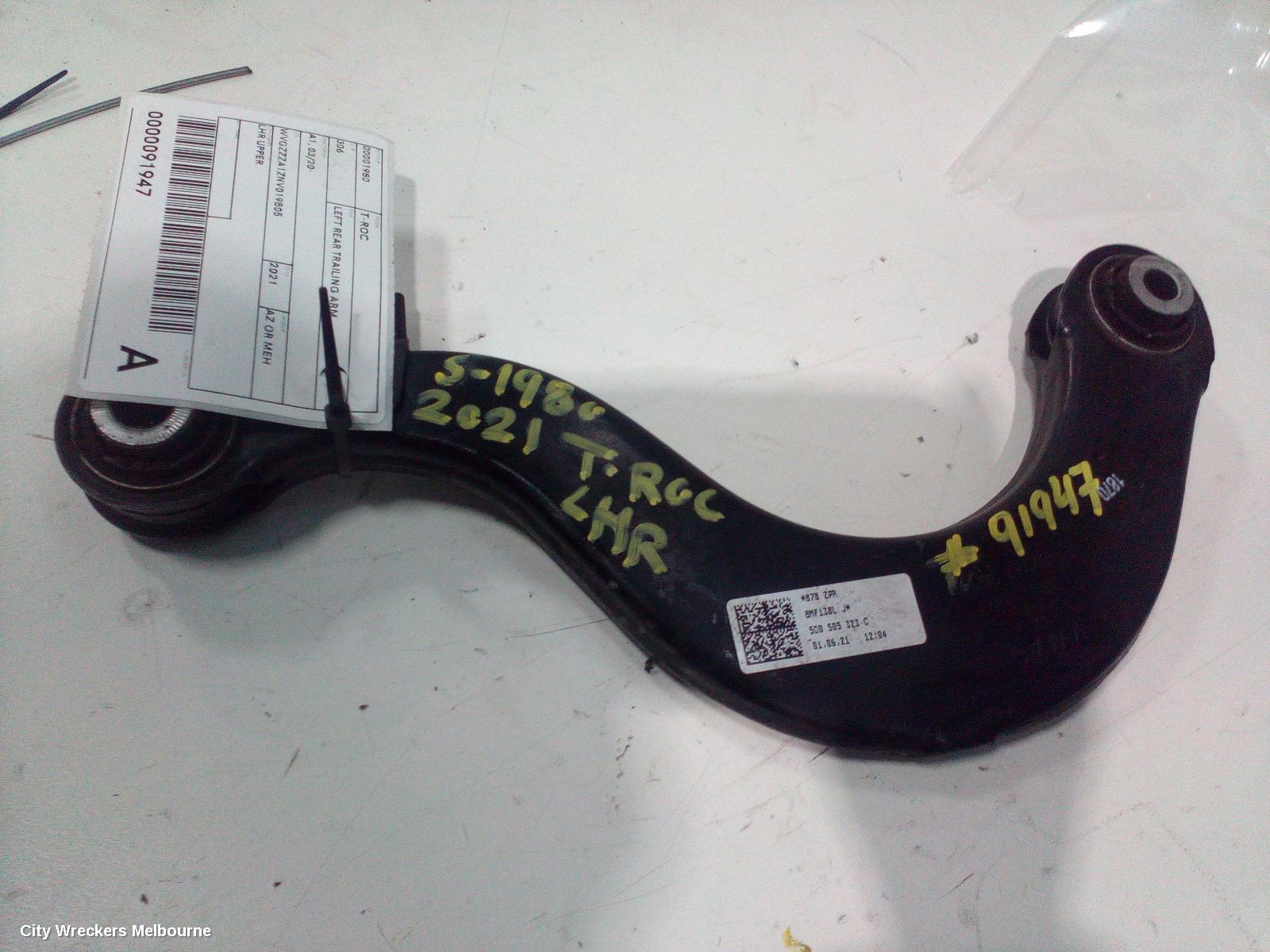 VOLKSWAGEN T-ROC LEFT REAR TRAILING ARM, A1, UPPER CONTROL ARM, 03/2020 ONWARDS