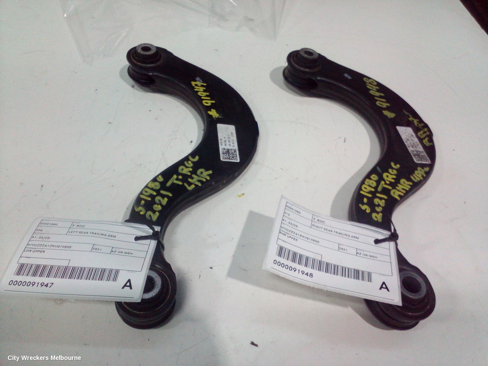 VOLKSWAGEN T-ROC RIGHT REAR TRAILING ARM, A1, UPPER CONTROL ARM, 03/2020 ONWARDS