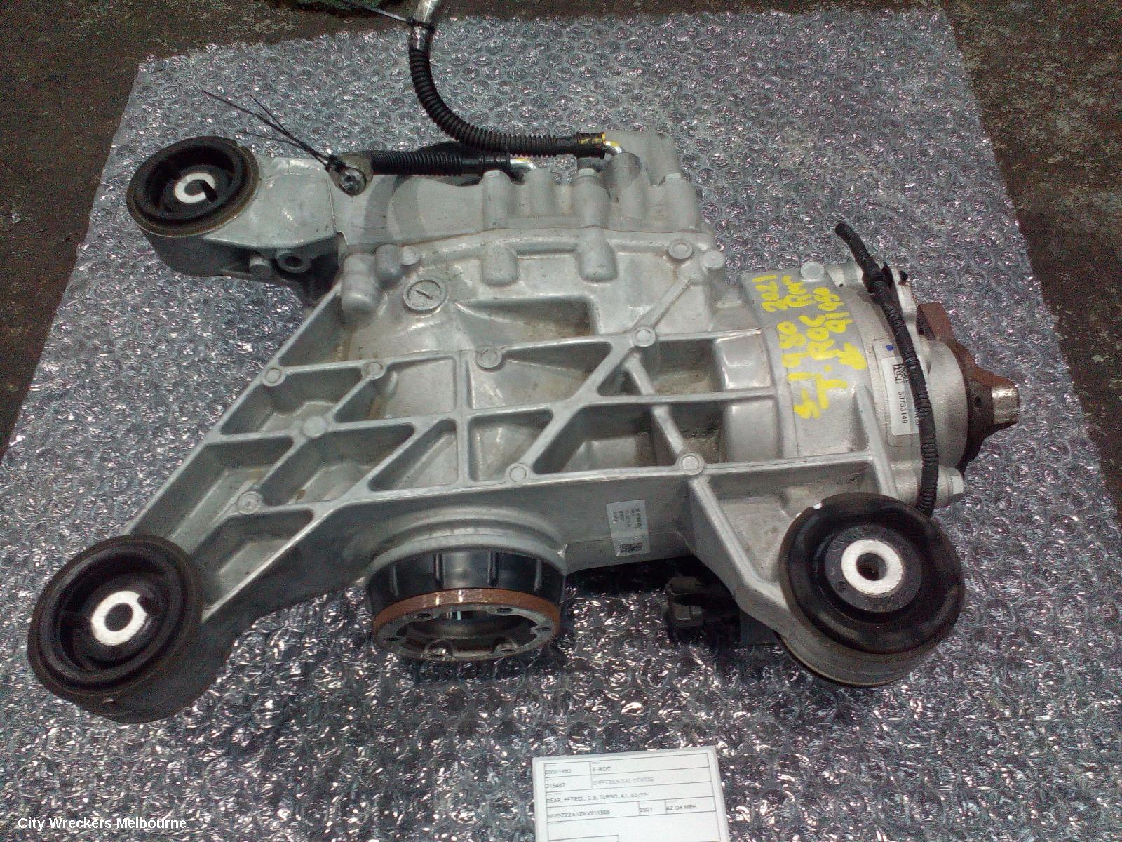 VOLKSWAGEN T-ROC DIFFERENTIAL CENTRE, REAR, PETROL, 2.0, TURBO, A1, 03/2020 ONWARDS