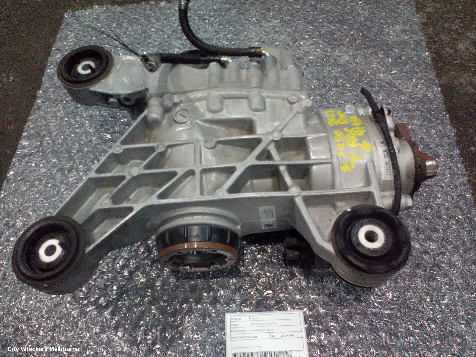 VOLKSWAGEN T-ROC DIFFERENTIAL CENTRE, REAR, PETROL, 2.0, TURBO, A1, 03/2020 ONWARDS