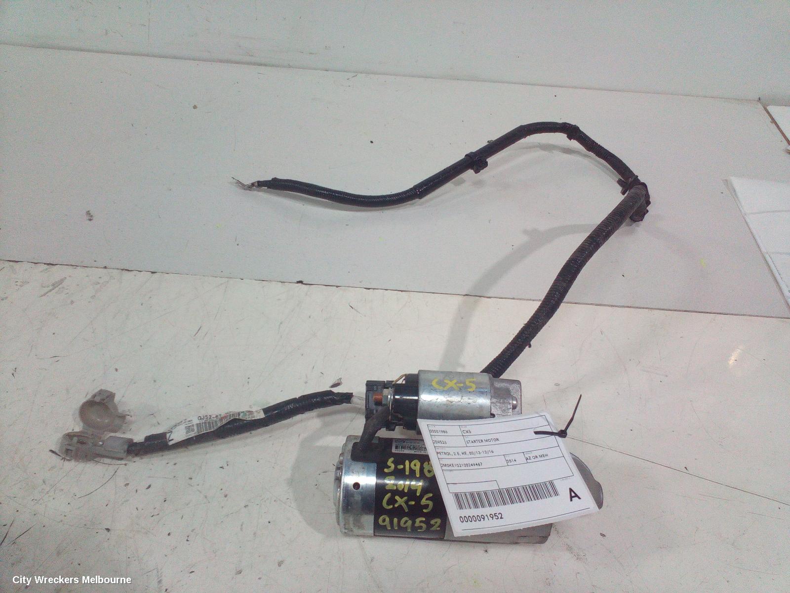 MAZDA CX5 STARTER, PETROL, 2.0/2.5, KE, 03/2012 - 12/2016