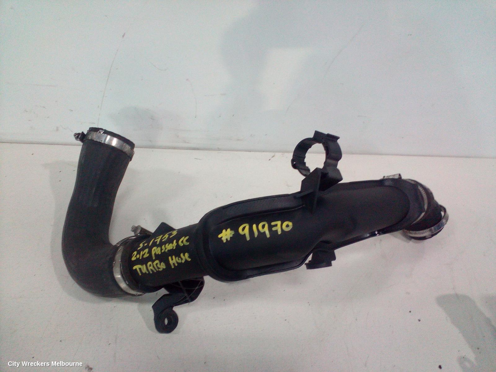 VOLKSWAGEN PASSAT, 3CC, SEDAN, 08/2008 - 12/2016, TURBO HOSE: 91970