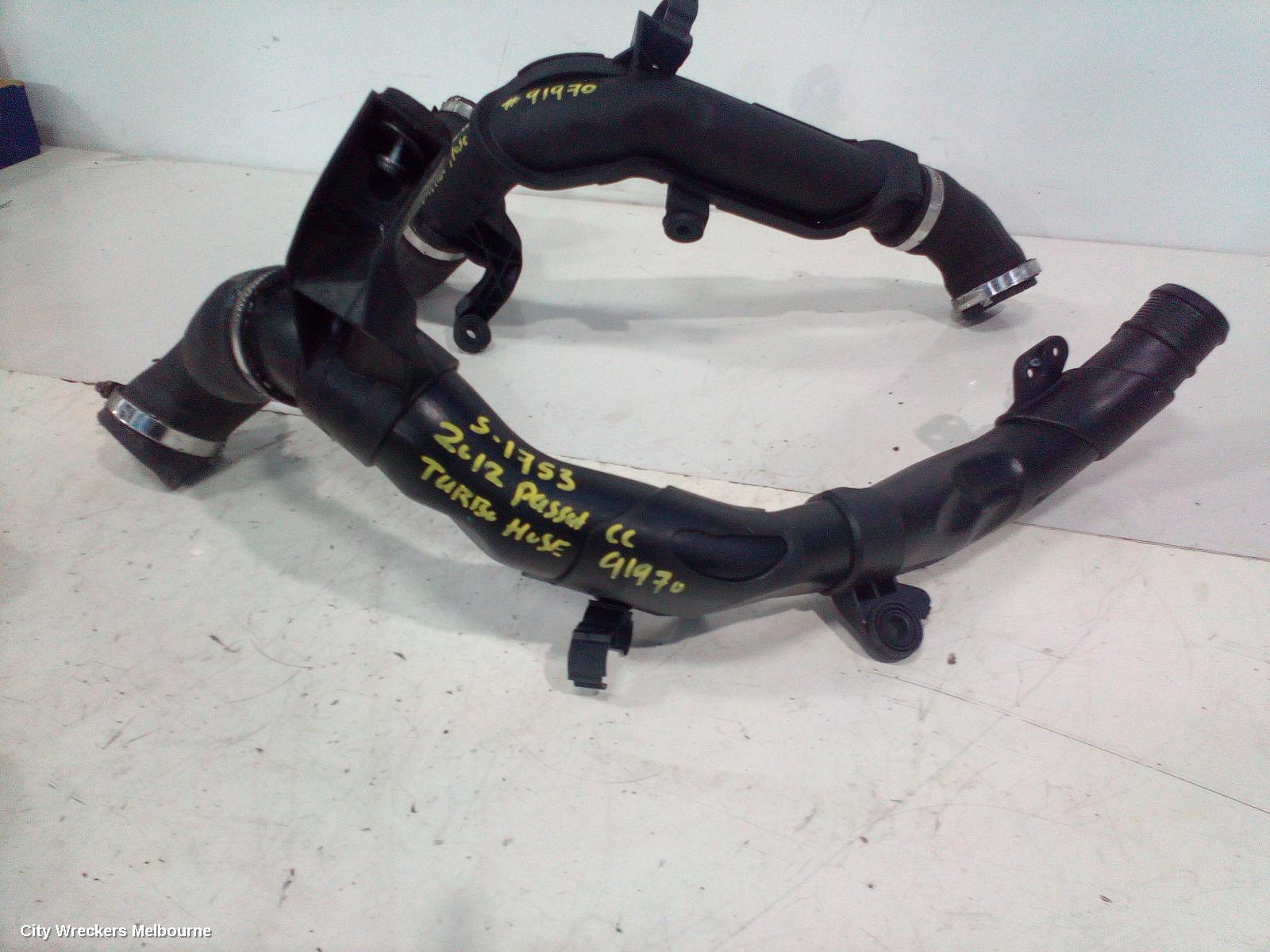 VOLKSWAGEN PASSAT, 3CC, SEDAN, 08/2008 - 12/2016, TURBO HOSE: 91970