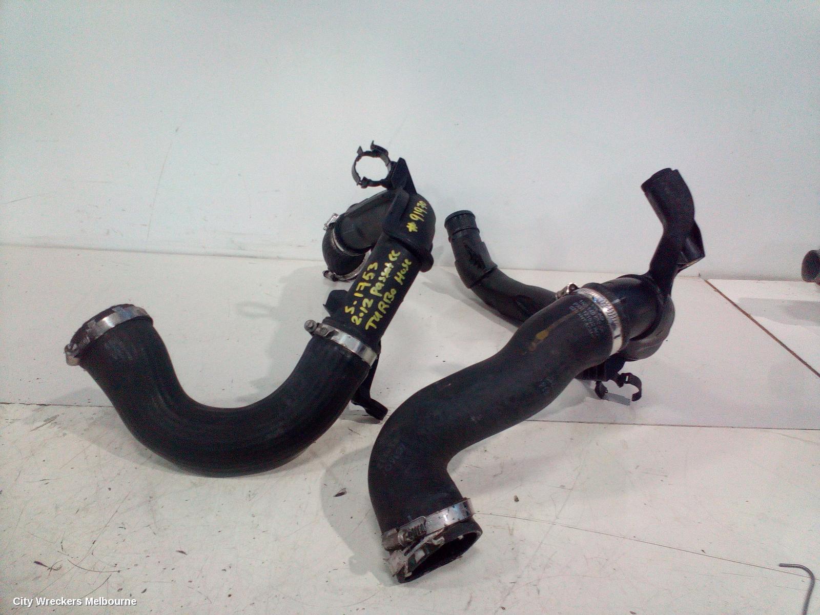VOLKSWAGEN PASSAT, 3CC, SEDAN, 08/2008 - 12/2016, TURBO HOSE: 91970