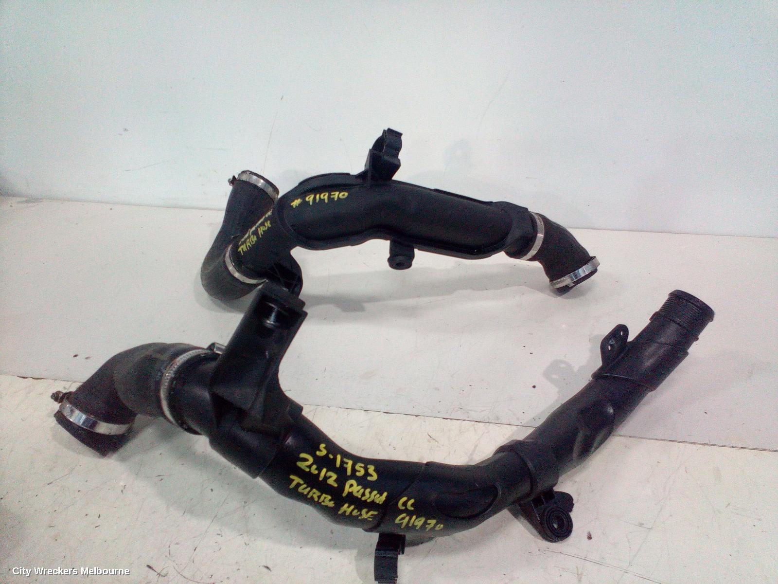 VOLKSWAGEN PASSAT, 3CC, SEDAN, 08/2008 - 12/2016, TURBO HOSE: 91970