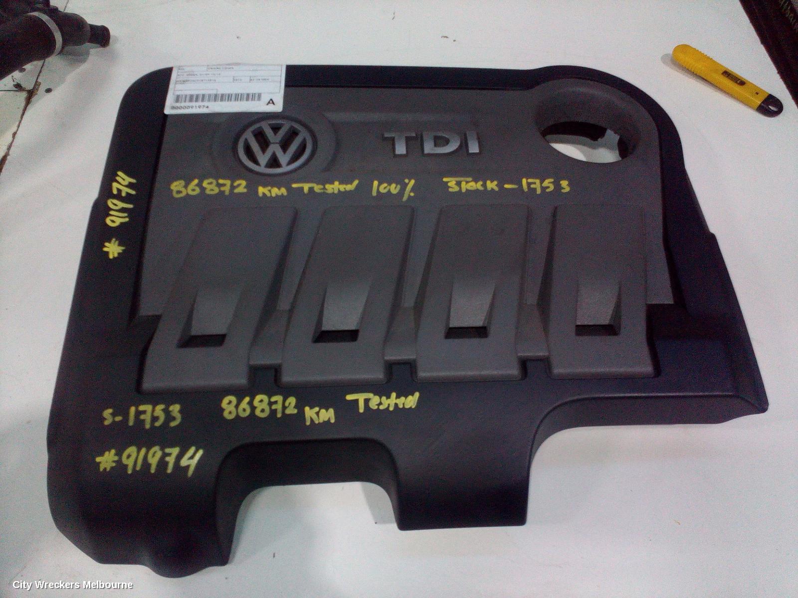 VOLKSWAGEN PASSAT ENGINE COVER, 3CC, SEDAN, 08/2008 - 12/2016