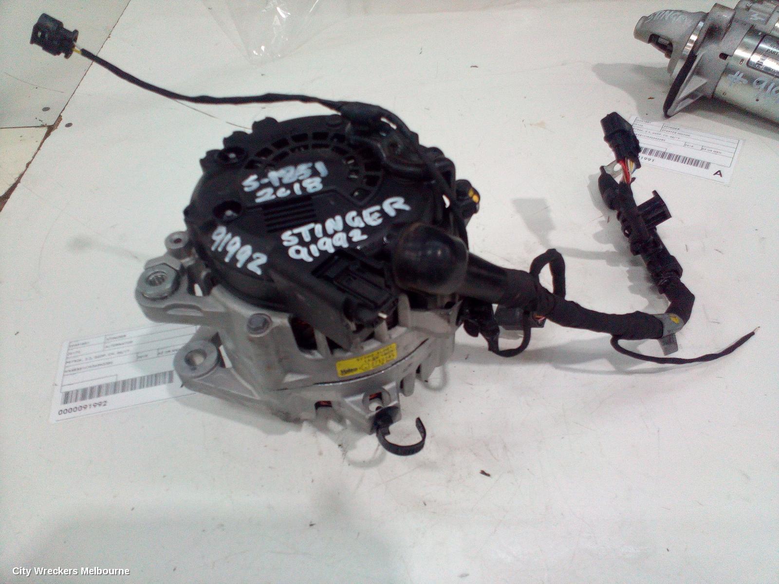 KIA STINGER ALTERNATOR, PETROL, 3.3, G6DP, CK, 06/2017 ONWARDS