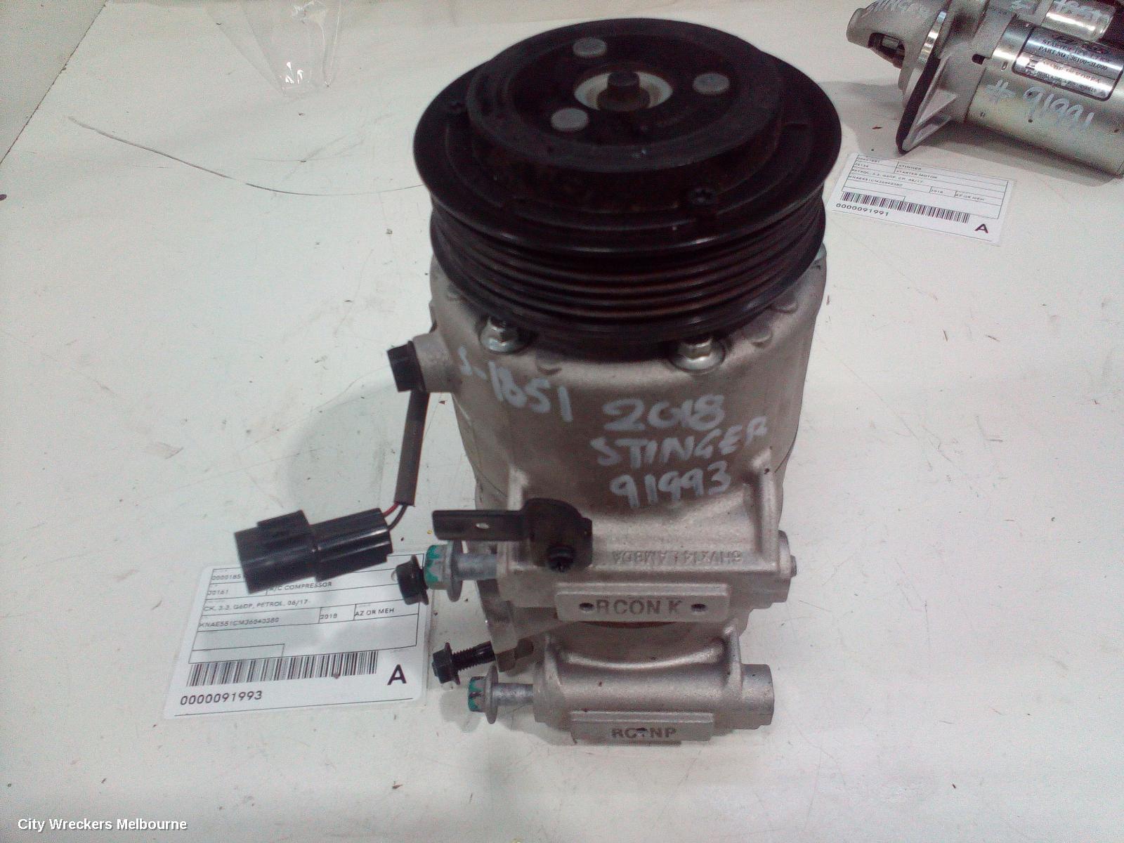 KIA STINGER A/C COMPRESSOR, CK, 3.3, G6DP, PETROL, 06/2017 ONWARDS