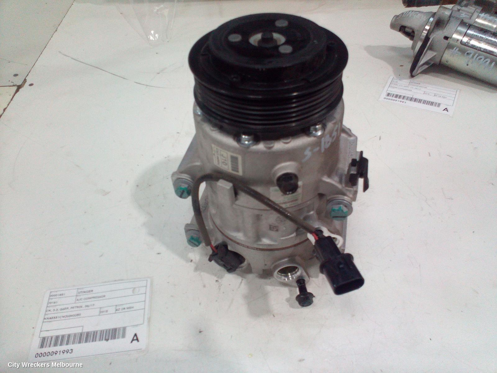 KIA STINGER A/C COMPRESSOR, CK, 3.3, G6DP, PETROL, 06/2017 ONWARDS