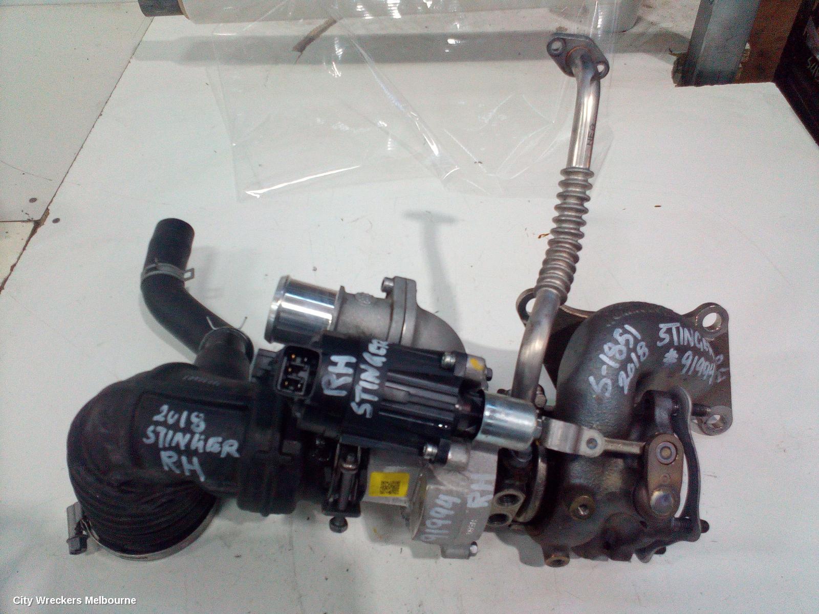 KIA STINGER TURBO SUPERCHARGER, PETROL, 3.3, RH SIDE, CK, 06/2017 ONWARDS