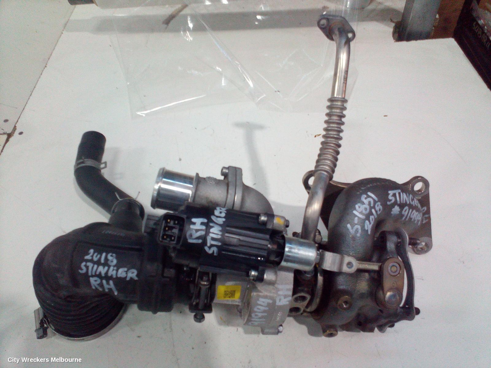 KIA STINGER TURBO SUPERCHARGER, PETROL, 3.3, RH SIDE, CK, 06/2017 ONWARDS