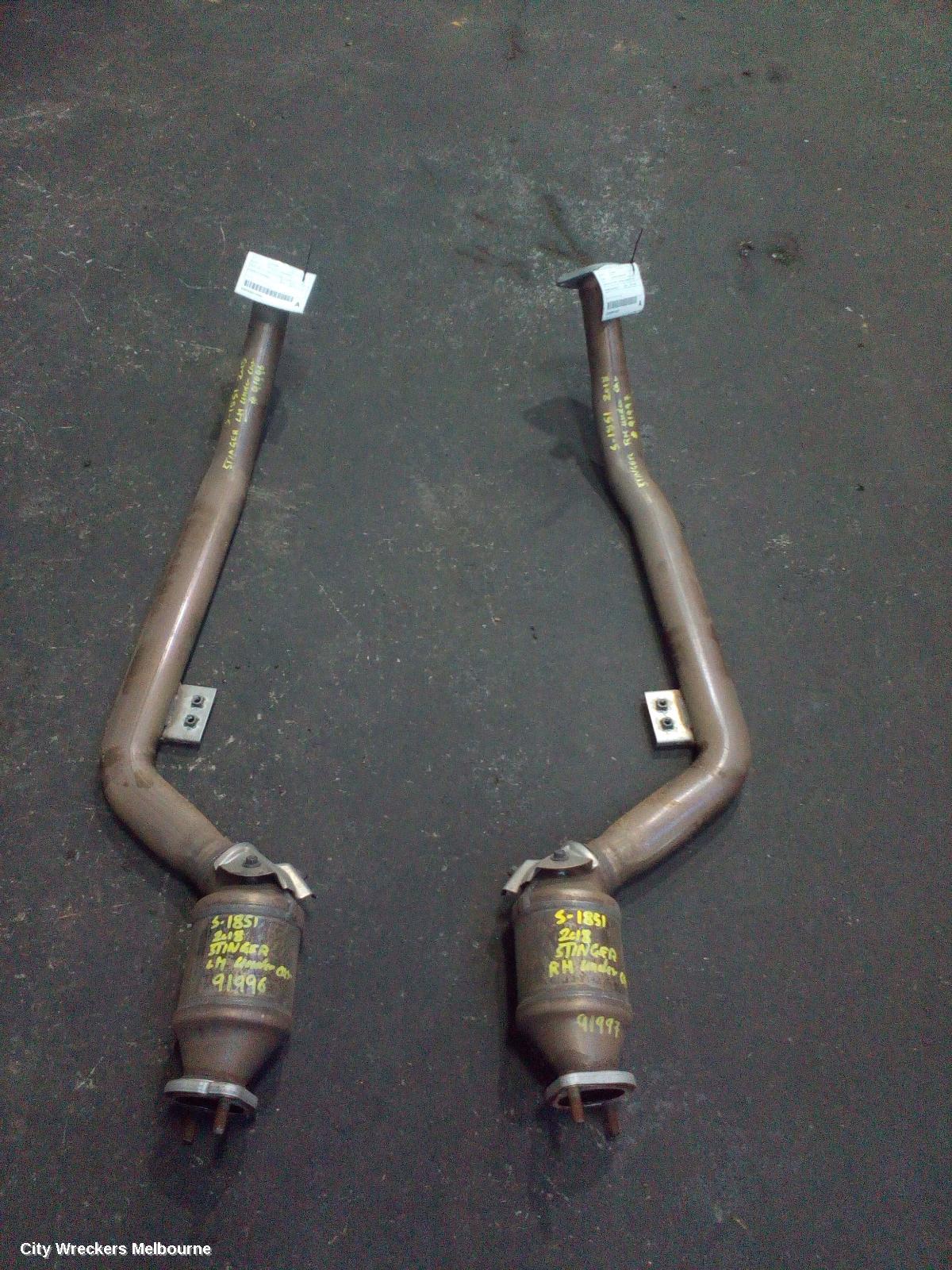 KIA STINGER CATALYTIC CONVERTER, UNDER CAR-CAT TYPE, 3.3, PETROL, LH SIDE, CK, 06/2017 ONWARDS