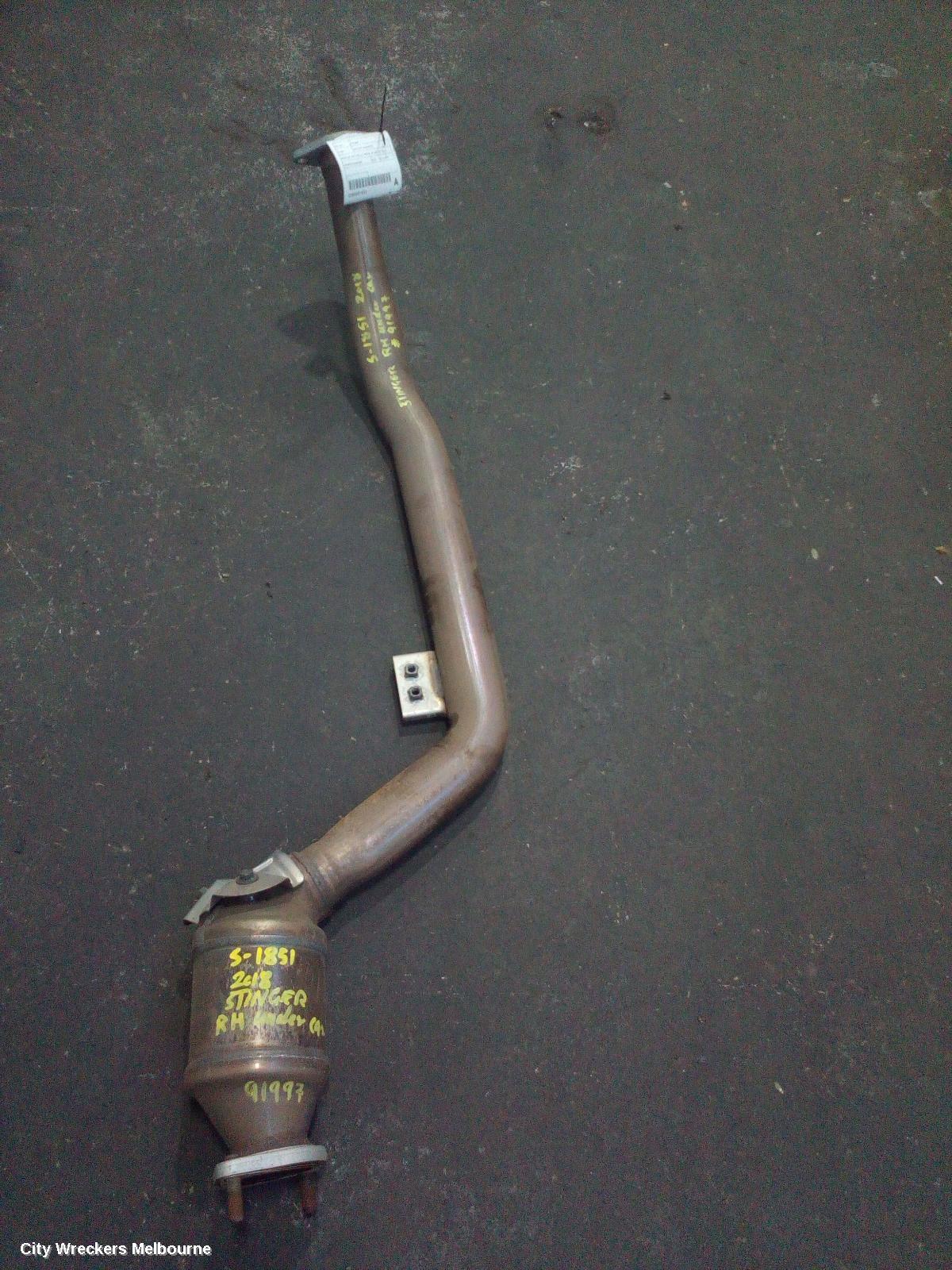 KIA STINGER CATALYTIC CONVERTER, UNDER CAR-CAT TYPE, 3.3, PETROL, RH SIDE, CK, 06/2017 ONWARDS