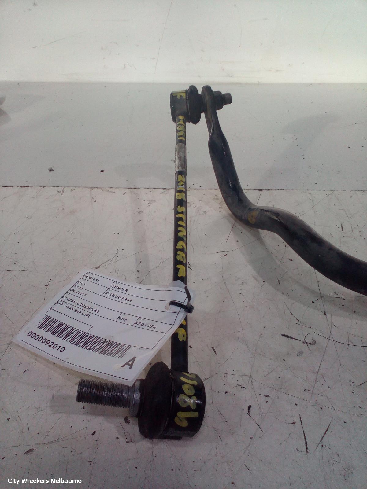 KIA STINGER STABILISER BAR, CK, 06/2017 - 04/2023