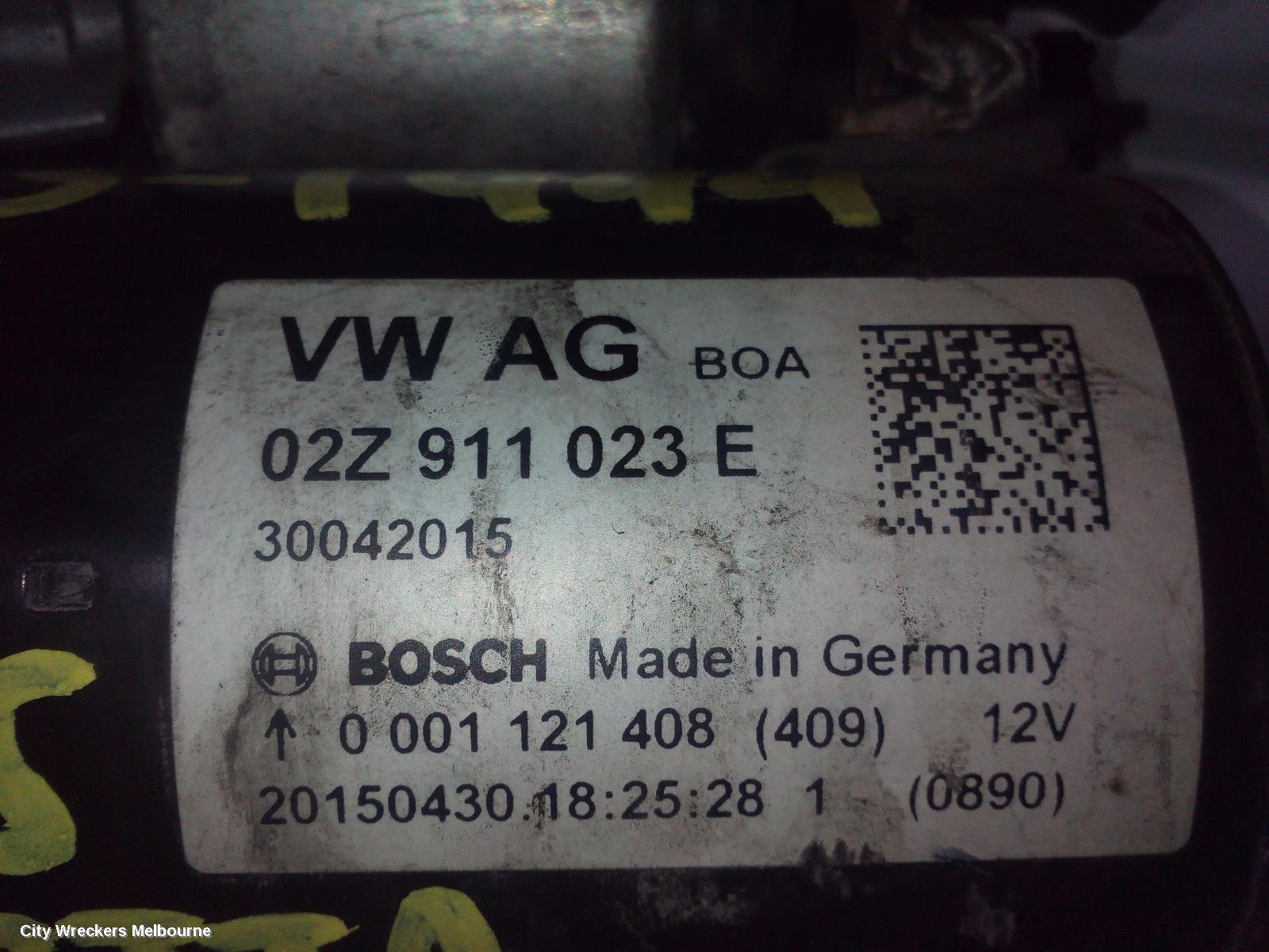 VOLKSWAGEN JETTA STARTER, PETROL, 1.4, CAVD/CTHD CODE, AUTO T/M, VALEO, 1B, 02/2011 - 12/2017