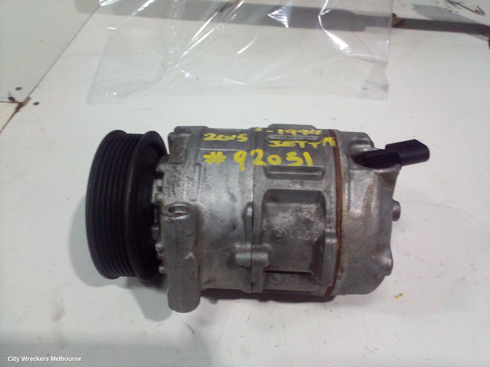 VOLKSWAGEN JETTA A/C COMPRESSOR, 1KM-1B, PETROL, DENSO BRAND (7SEU17C), 02/2006 - 12/2017