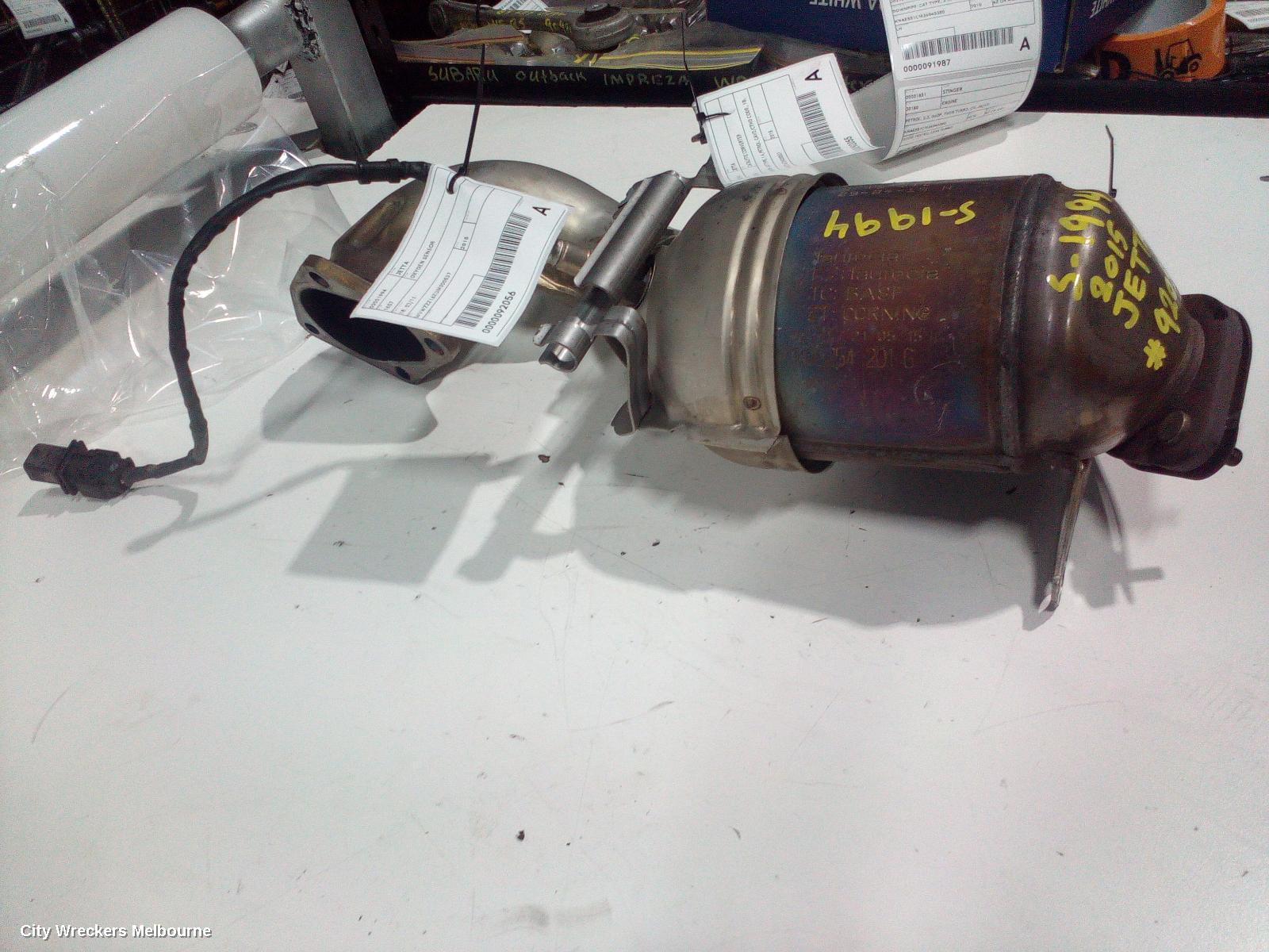 VOLKSWAGEN JETTA CATALYTIC CONVERTER, DOWNPIPE-CAT TYPE, 1.4, PETROL, CAVD/CTHD CODE, 1B, 02/2011 - 12/2017