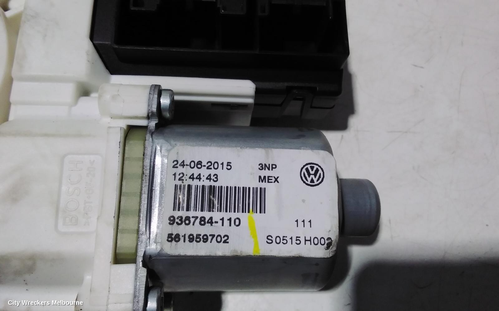 VOLKSWAGEN JETTA LEFT FRONT WINDOW REG/MOTOR, 1B, 02/2011 - 12/2017