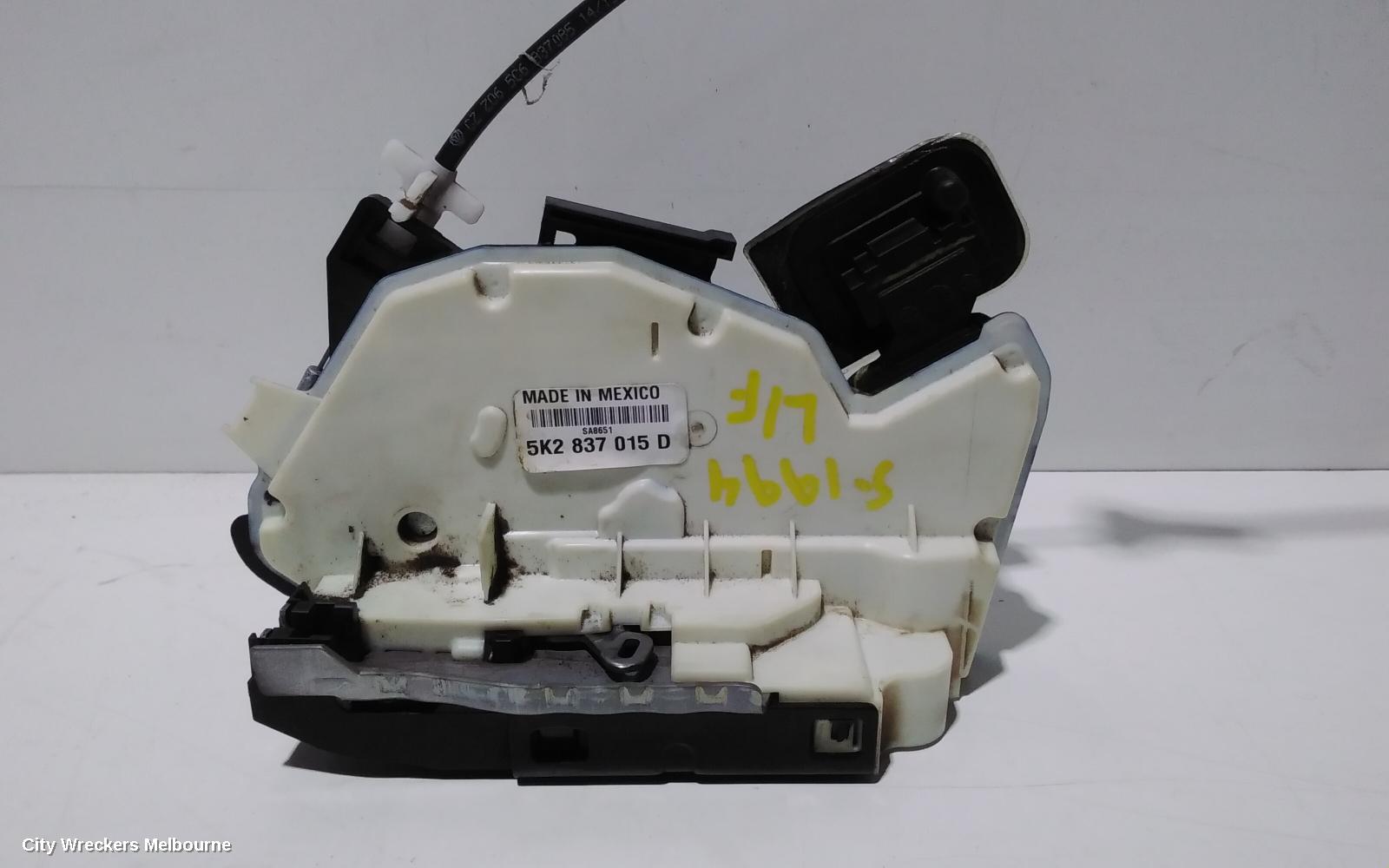 VOLKSWAGEN JETTA DOOR/BOOT/GATE LOCK, LEFT FRONT DOOR LOCK, P/N 5K2837015E, 1B, 02/2011 - 12/2017