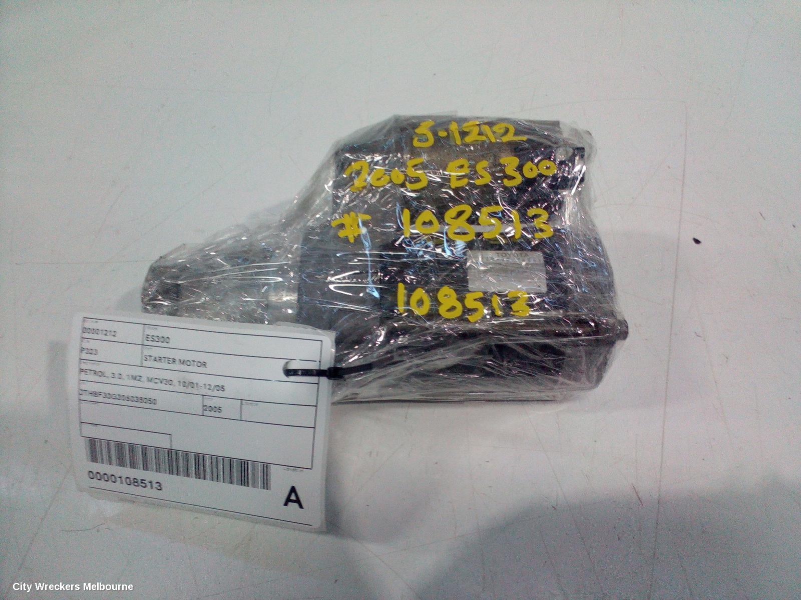 LEXUS ES300 (92-05) STARTER, PETROL, 3.0, 1MZ, MCV30, 10/2001 - 12/2005
