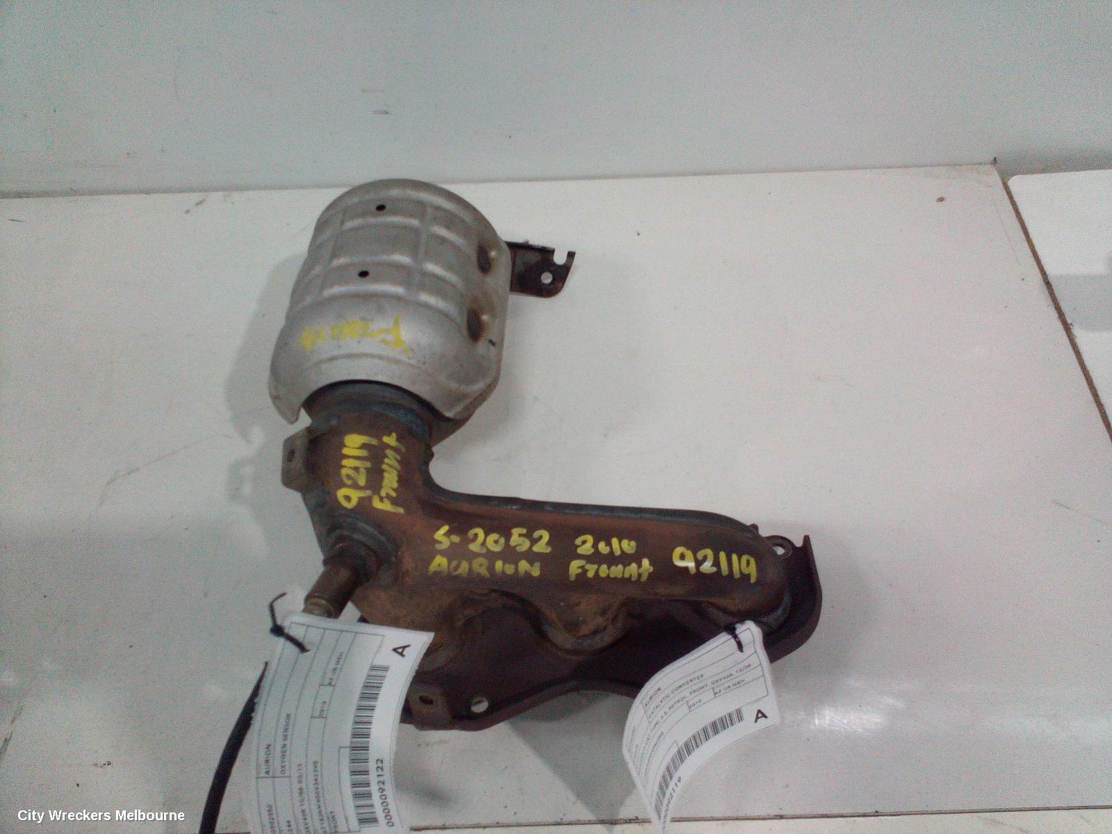 TOYOTA AURION CATALYTIC CONVERTER, MANIFOLD-CAT TYPE, 3.5, PETROL, FRONT, GSV40R, 10/2006 - 03/2012