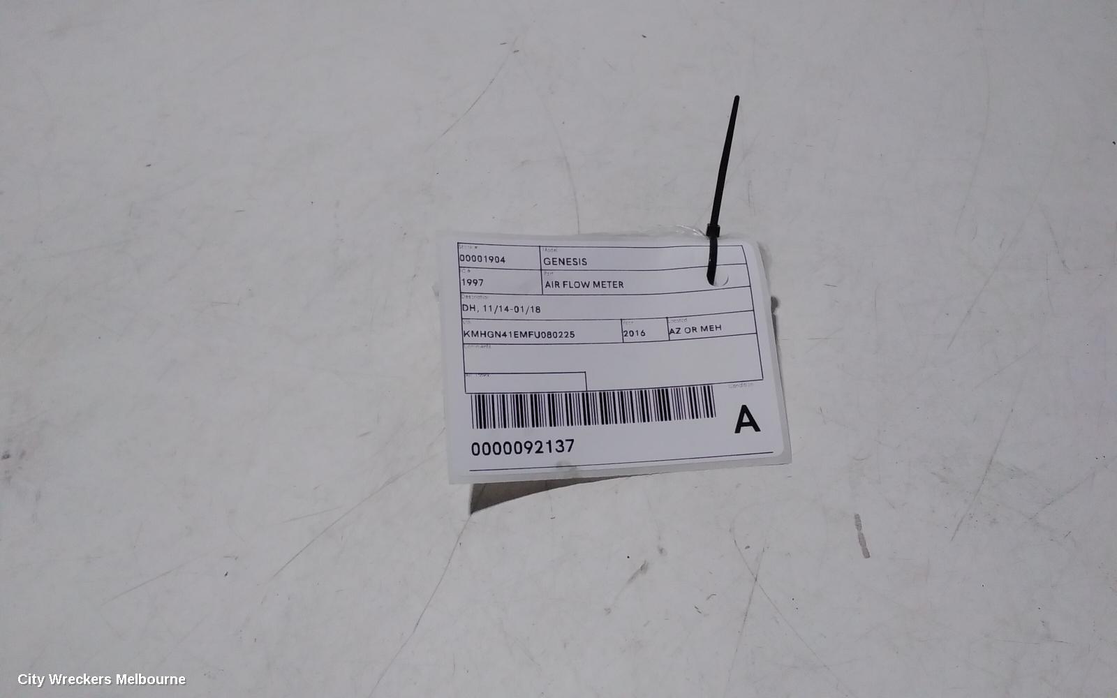 HYUNDAI GENESIS AIR FLOW METER, DH, 11/2014 - 01/2018