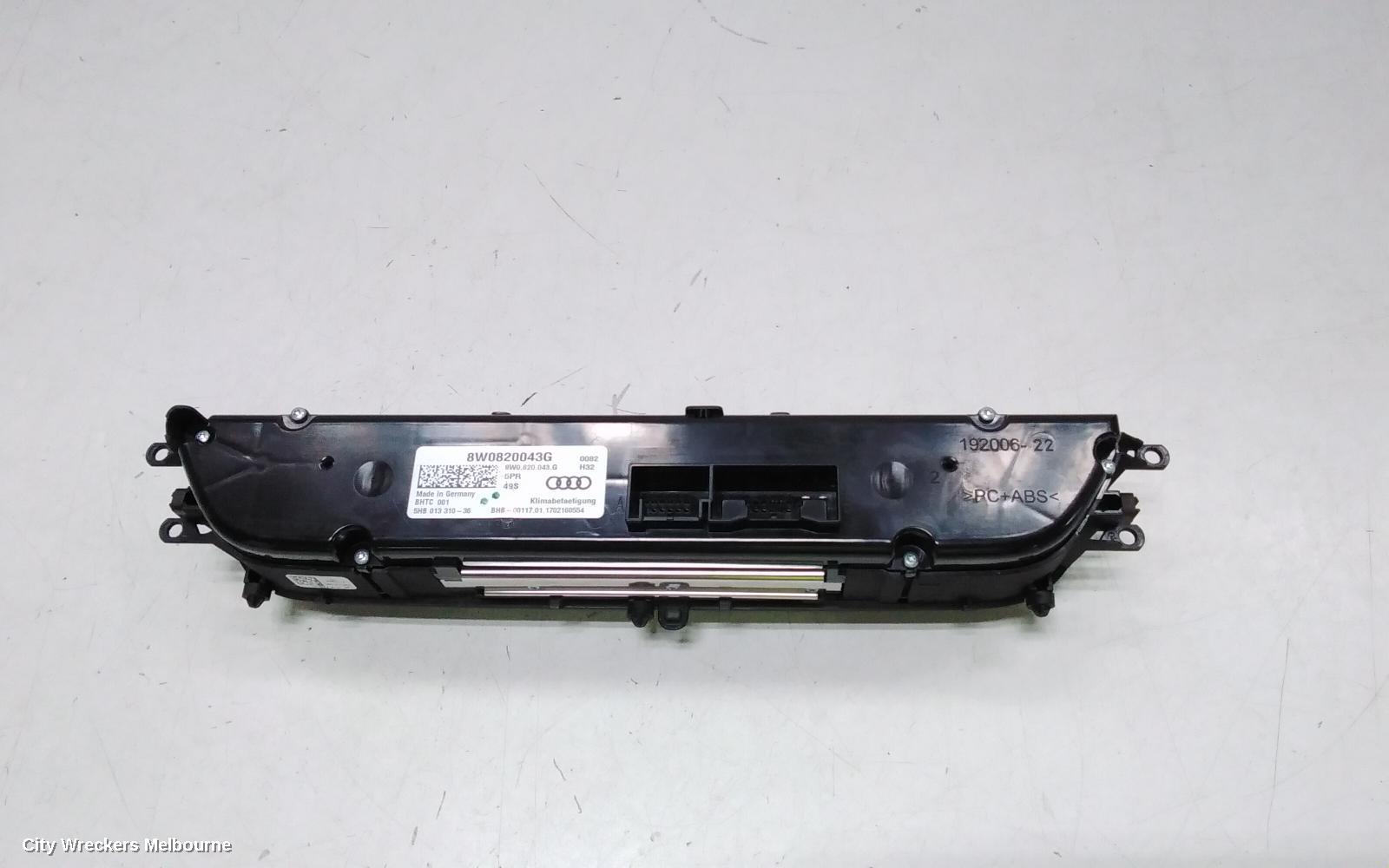 AUDI A4 HEATER/AC CONTROLS, CLIMATE CONTROL, W/ SEAT WARMER TYPE, B9 8W, 10/2015 ONWARDS