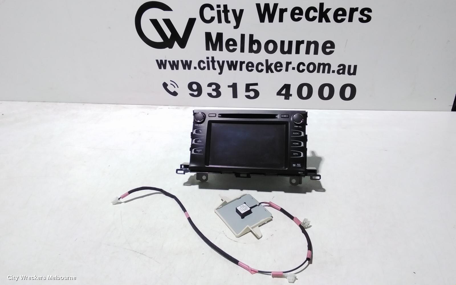 TOYOTA KLUGER RADIO/CD/DVD/SAT/TV, SAT NAV HEAD UNIT, GSU50/GSU55, 03/2014 - 02/2021